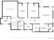 Second-floor plan with bedrooms, bathrooms, walk-in closet, and laundry room dimensions at 1927 Sunset Cir, Evergreen, CO 80439
