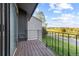 The balcony deck overlooks the golf course at 6519 Pinewood Dr, Parker, CO 80134