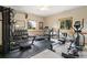 Exercise room with multiple work out stations and bright lighting at 17575 Minglewood Trl, Monument, CO 80132
