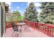 Relax on this deck surrounded by mature trees and a peaceful atmosphere at 6735 W 97Th Cir, Westminster, CO 80021