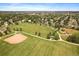 A birds eye view of a baseball diamond, community park, walking paths, picnic pavilion and recreation areas at 11570 Depew Ct, Westminster, CO 80020