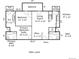 Detailed floor plan showcasing the layout of the main level, including bedrooms, living room, and kitchen at 1356 N Pearl St # 109, Denver, CO 80203