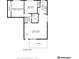 Here's a detailed floor plan showing the layout of the home with a living room and balcony at 250 N Pearl St # 310, Denver, CO 80203