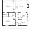 Detailed floor plan of main level, showcasing layout of kitchen, living room, bedrooms and bathrooms in this home at 6899 Countryside Ln # 269, Niwot, CO 80503