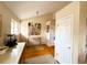 Open kitchen with oak cabinets, white countertops, and doorway at 6899 Countryside Ln # 269, Niwot, CO 80503