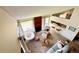Top-down view of living room with a cozy seating arrangement and fireplace at 6899 Countryside Ln # 269, Niwot, CO 80503