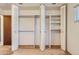 Spacious closet with bi-fold doors and ample shelving at 912 S Kingston St, Aurora, CO 80012