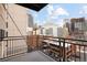 Balcony view of the Denver skyline featuring skyscrapers and the surrounding landscape at 1975 N Grant St # 617, Denver, CO 80203