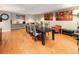 Spacious common room featuring a large dining table, artwork, and stylish seating arrangements at 1975 N Grant St # 617, Denver, CO 80203