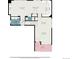Downstairs floor plan featuring a Gathering room, kitchen, living room, laundry, and porch with dimensions at 5405 Military Trl, Parker, CO 80134