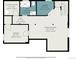Finished basement floor plan including a recreation room and bedroom at 862 Pontiac St, Denver, CO 80220