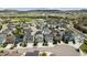 Aerial view of a community with lush green spaces and stunning mountain views at 3344 Evening Pl, Castle Rock, CO 80109