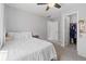 Bright bedroom with a cozy bed and a view of the closet at 3344 Evening Pl, Castle Rock, CO 80109
