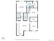 Second-floor floor plan with bedroom, bathrooms and laundry at 3344 Evening Pl, Castle Rock, CO 80109