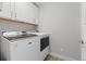 Convenient laundry room with modern washer and dryer units at 3344 Evening Pl, Castle Rock, CO 80109