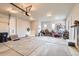 Spacious garage has high ceilings and ample room for parking and storage, plus a wash basin at 8392 Niwot Meadow Farm Rd, Niwot, CO 80503