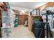 Basement storage room featuring organized shelving and ample space for storage at 649 Cottonwood Dr, Evergreen, CO 80439