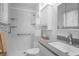 Clean bathroom featuring modern fixtures, neutral tones, and a walk-in shower, perfect for a refreshing experience at 649 Cottonwood Dr, Evergreen, CO 80439