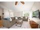 Comfortable living room with hardwood floors and neutral tones at 17926 E Berry Ave, Centennial, CO 80015