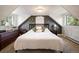 Charming bedroom has a paneled accent wall and a cozy atmosphere at 3943 Newton St, Denver, CO 80211