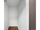 Empty closet with hardwood floors and fresh white paint at 636 N Washington St # 301, Denver, CO 80203