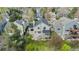 Aerial view of the home, showcasing its architectural design and surrounding landscape at 9921 Spring Hill Pl, Highlands Ranch, CO 80129