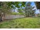 Large backyard is perfect for outdoor activities, fenced for privacy at 9921 Spring Hill Pl, Highlands Ranch, CO 80129