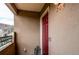 Close-up of balcony with views of the complex showing the unit door number at 4730 Copeland Cir # 204, Highlands Ranch, CO 80126