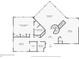 First floor plan showing layout of the kitchen, living room, bedrooms, and bathrooms at 25392 Westridge Rd, Golden, CO 80403
