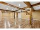 Spacious basement with wood beams at 5432 E Bails Dr, Denver, CO 80222
