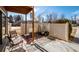 View of the patio with an outdoor seating area and a privacy fence, perfect for relaxing and entertaining at 9605 E Kansas Cir # 55, Denver, CO 80247