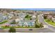 Aerial view of townhome community with neatly manicured lawns and convenient parking at 19804 Summerset Ln, Parker, CO 80138