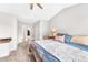 Spacious main bedroom with ceiling fan and walk-in closet at 19804 Summerset Ln, Parker, CO 80138