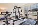 This exercise room is equipped with a full set of gym equipment and bright natural lighting at 237 Cherry St, Castle Rock, CO 80104