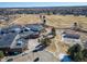 Aerial view of the community school, featuring outdoor athletic fields and play areas at 195 Silver Rock Trl, Castle Rock, CO 80104