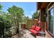 Cozy patio with comfortable seating and a beautiful garden view at 10134 Bluffmont Ln, Lone Tree, CO 80124