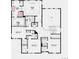 Upstairs floor plan featuring primary suite, laundry and three bedrooms and two additional bathrooms at 1667 Fox Trotter Pt, Castle Rock, CO 80104