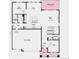 Layout of the home's first floor, including the kitchen, living room, and garage at 1667 Fox Trotter Pt, Castle Rock, CO 80104
