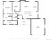 First floor plan showing layout of bedrooms, baths, kitchen, living areas, and attached garage at 7036 S Apache St, Littleton, CO 80120