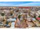 Wide aerial view of the property in Downtown Frederick, CO, and neighborhood at 329 2Nd St, Frederick, CO 80530
