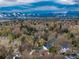 Panoramic aerial shot showcasing the home's location with mountain views at 1970 Garland St, Lakewood, CO 80215