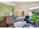 Spacious living room with hardwood floors, a piano, and a vaulted ceiling at 1281 S Allison St, Lakewood, CO 80232