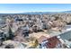 Expansive aerial view of a neighborhood with charming homes set against a backdrop of majestic mountains at 4315 Bella Vista Dr, Longmont, CO 80503