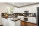 Modern kitchen with stainless steel appliances, granite countertops, and white cabinets at 3116 Black Canyon Way, Castle Rock, CO 80109