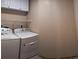 Laundry room with updated washer and dryer and plenty of space at 9322 Jackson St, Thornton, CO 80229