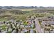 A high angle aerial view of a neighborhood nestled near the mountains at 6776 S Independence St, Littleton, CO 80128