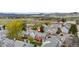 A high angle aerial view of a neighborhood nestled near the mountains at 6776 S Independence St, Littleton, CO 80128