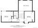 Upper floorplan showcases two bedrooms, bathroom and hall layout at 5421 S Vivian St, Littleton, CO 80127