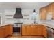 Well-appointed kitchen with custom cabinets, granite counters, and stainless steel appliances at 13905 W 21St Ave, Golden, CO 80401