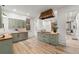 Beautiful kitchen featuring sage green cabinets, wood countertops, and stainless steel appliances at 2318 Arapahoe St, Denver, CO 80205